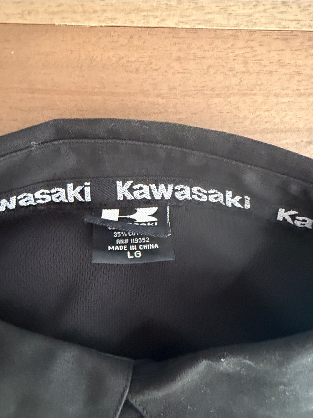 Official Vintage Kawasaki Men's Short Sleeve Logo Work Shirt - Bright Green - Picture 4 of 5